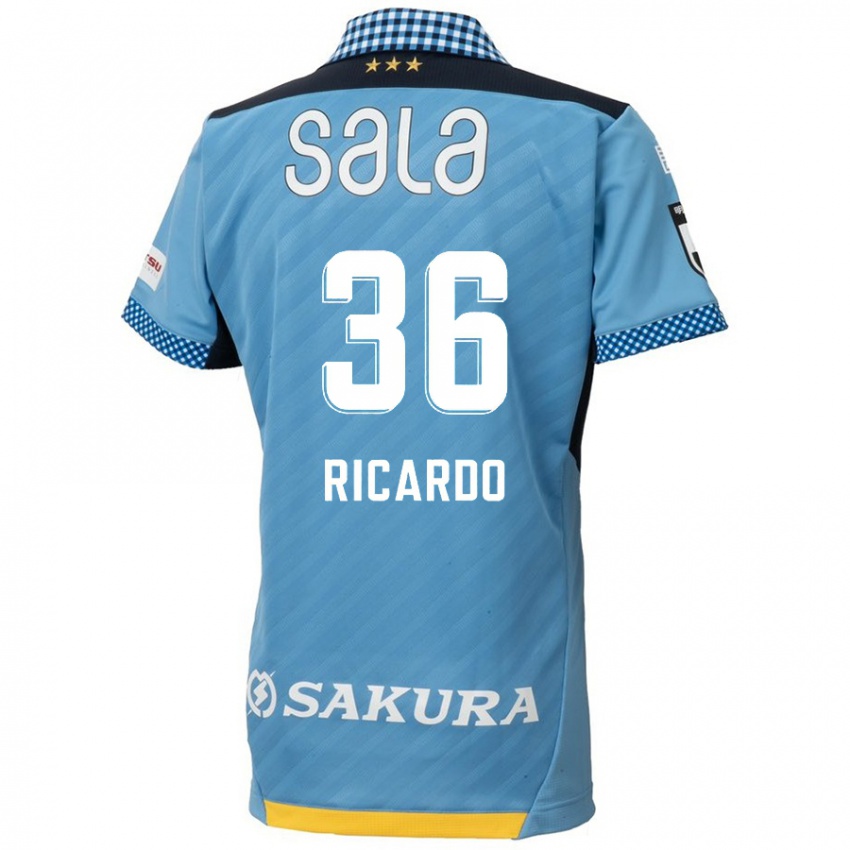 Niño Camiseta Ricardo Graça #36 Azul Negro 1ª Equipación 2024/25 La Camisa Argentina