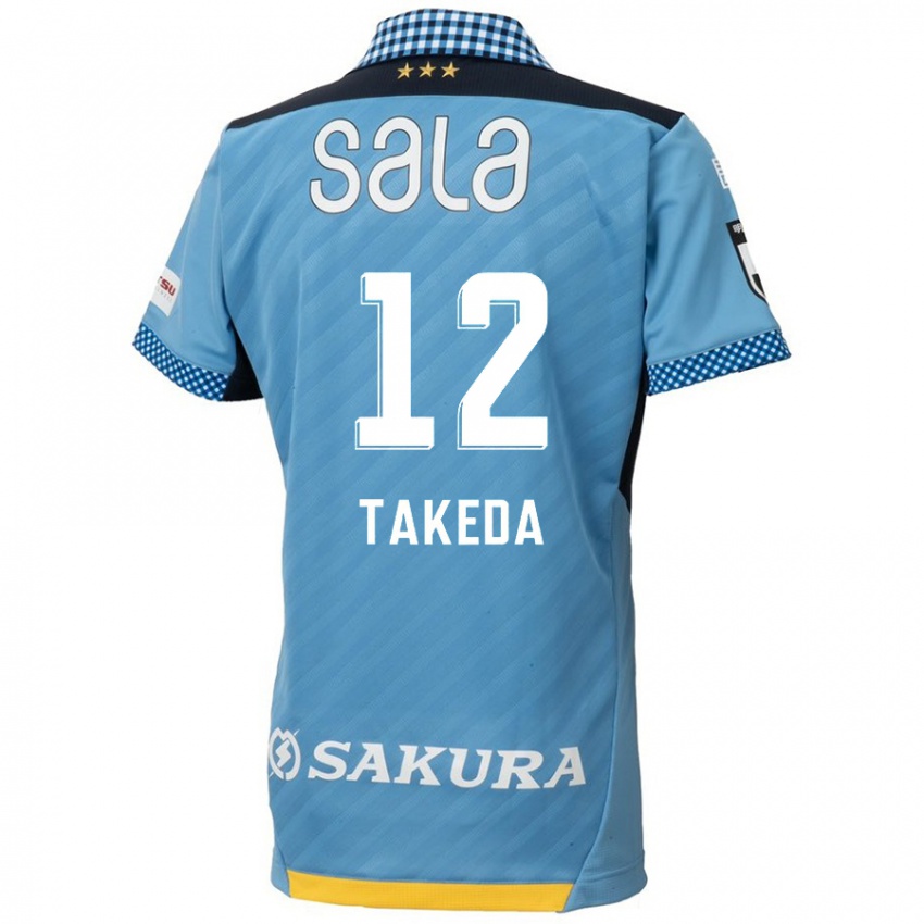 Niño Camiseta Yusei Takeda #12 Azul Negro 1ª Equipación 2024/25 La Camisa Argentina