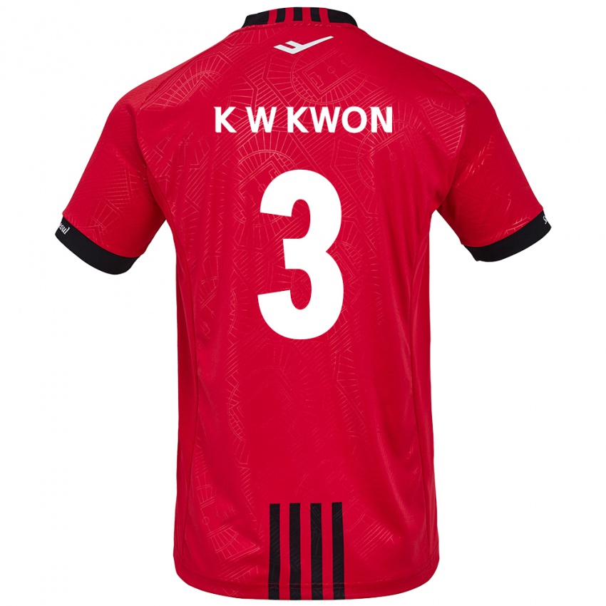 Niño Camiseta Wan-Kyu Kwon #3 Negro Rojo 1ª Equipación 2024/25 La Camisa Argentina