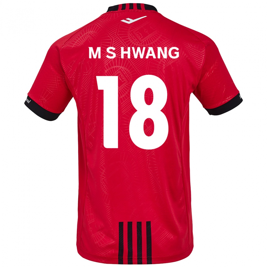 Niño Camiseta Seong-Min Hwang #18 Negro Rojo 1ª Equipación 2024/25 La Camisa Argentina