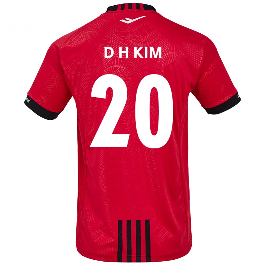 Niño Camiseta Hyeon-Deok Kim #20 Negro Rojo 1ª Equipación 2024/25 La Camisa Argentina