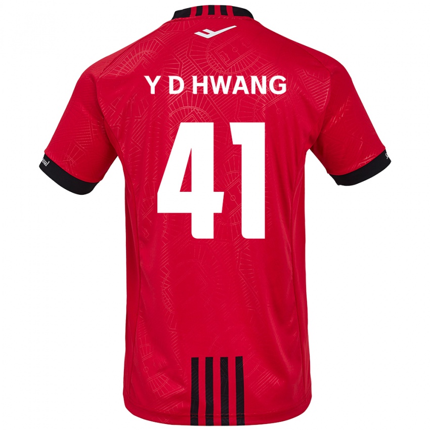 Niño Camiseta Do-Yoon Hwang #41 Negro Rojo 1ª Equipación 2024/25 La Camisa Argentina