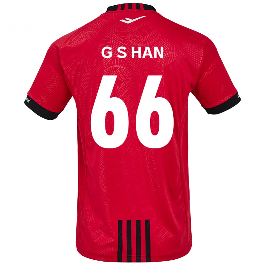 Niño Camiseta Seung-Gyu Han #66 Negro Rojo 1ª Equipación 2024/25 La Camisa Argentina