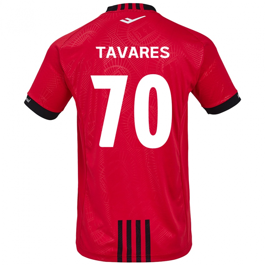 Niño Camiseta Ronaldo Tavares #70 Negro Rojo 1ª Equipación 2024/25 La Camisa Argentina