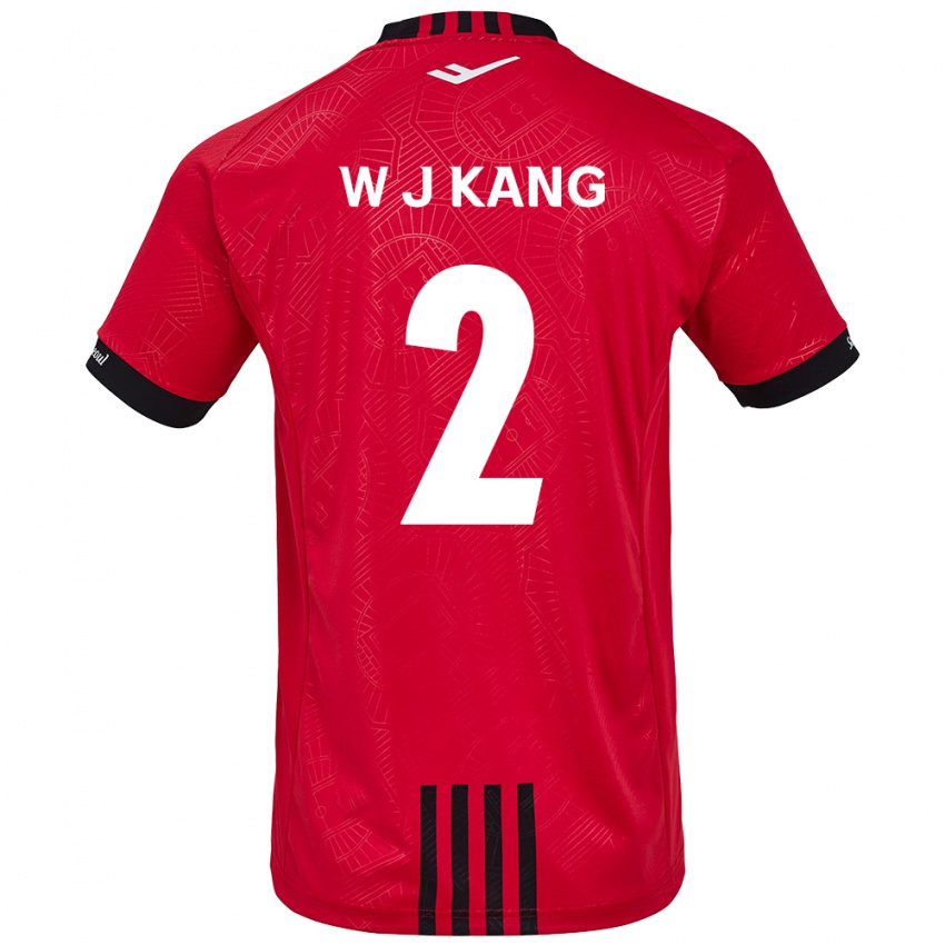 Niño Camiseta Jae-Won Kang #2 Negro Rojo 1ª Equipación 2024/25 La Camisa Argentina