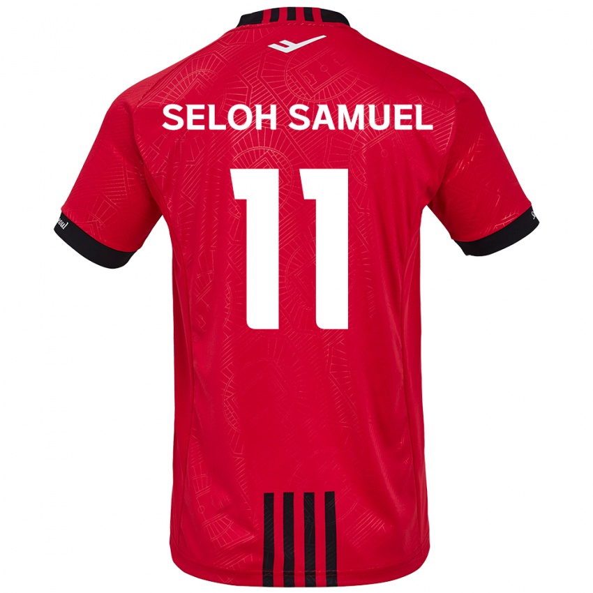 Niño Camiseta Gbato Seloh Samuel #11 Negro Rojo 1ª Equipación 2024/25 La Camisa Argentina