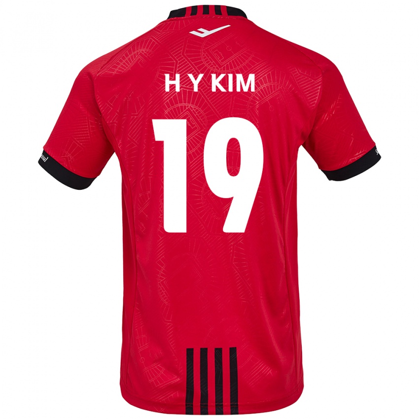 Niño Camiseta Yong-Hyuk Kim #19 Negro Rojo 1ª Equipación 2024/25 La Camisa Argentina