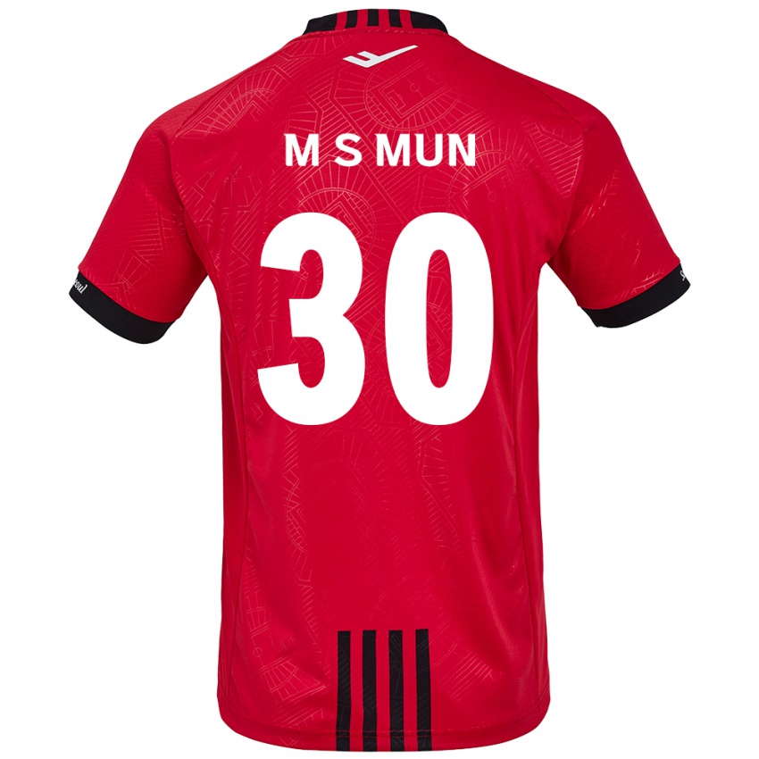 Niño Camiseta Seong-Min Mun #30 Negro Rojo 1ª Equipación 2024/25 La Camisa Argentina