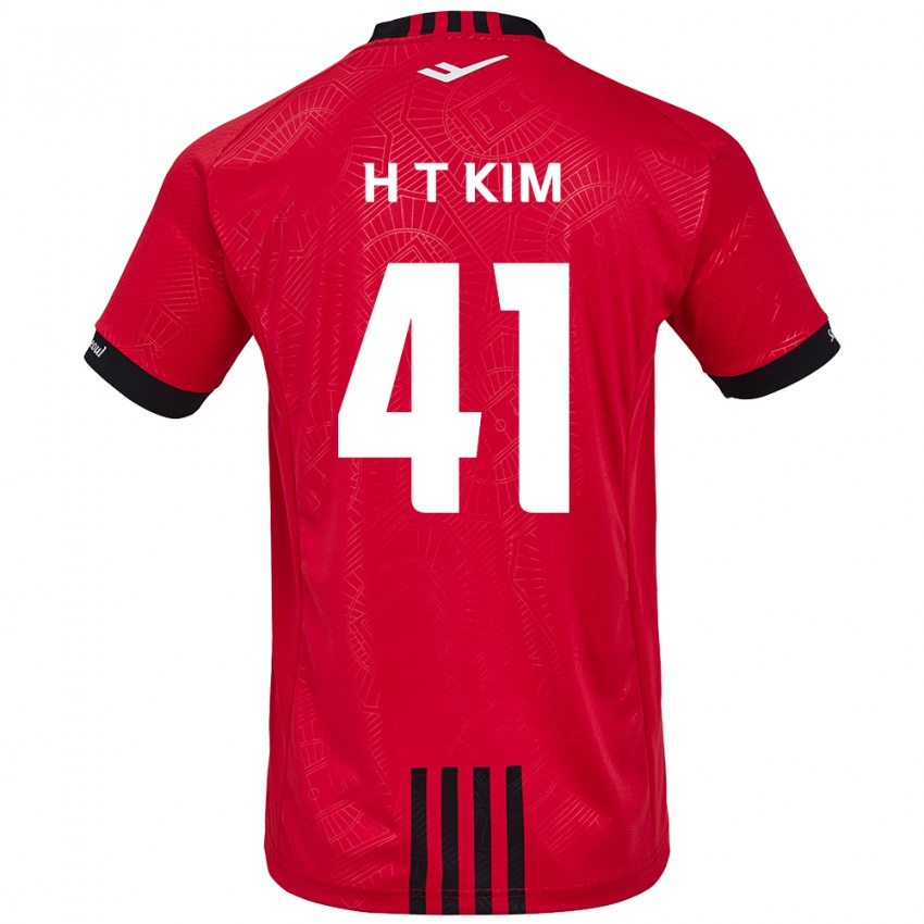 Niño Camiseta Tae-Ho Kim #41 Negro Rojo 1ª Equipación 2024/25 La Camisa Argentina