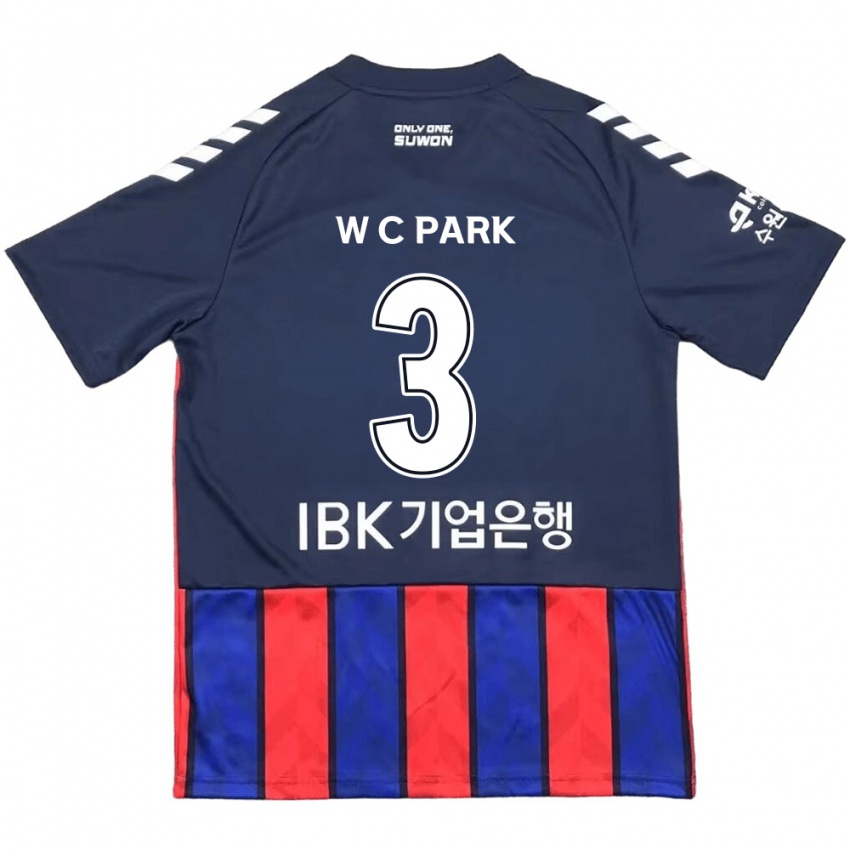 Niño Camiseta Cheol-Woo Park #3 Azul Rojo 1ª Equipación 2024/25 La Camisa Argentina