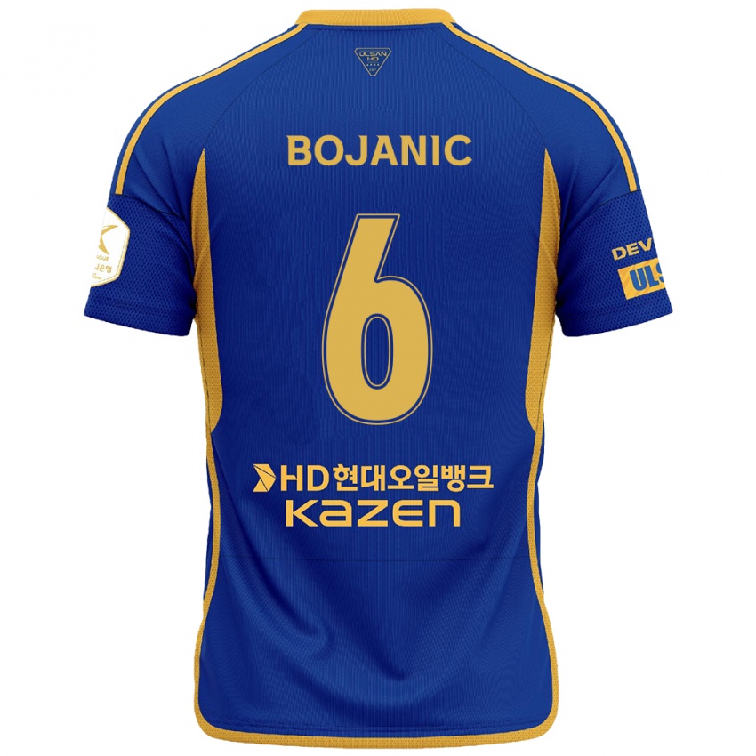 Niño Camiseta Darijan Bojanic #6 Azul Amarillo 1ª Equipación 2024/25 La Camisa Argentina