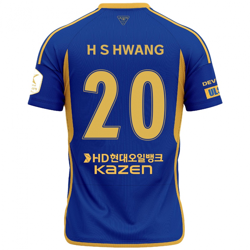 Niño Camiseta Seok-Ho Hwang #20 Azul Amarillo 1ª Equipación 2024/25 La Camisa Argentina