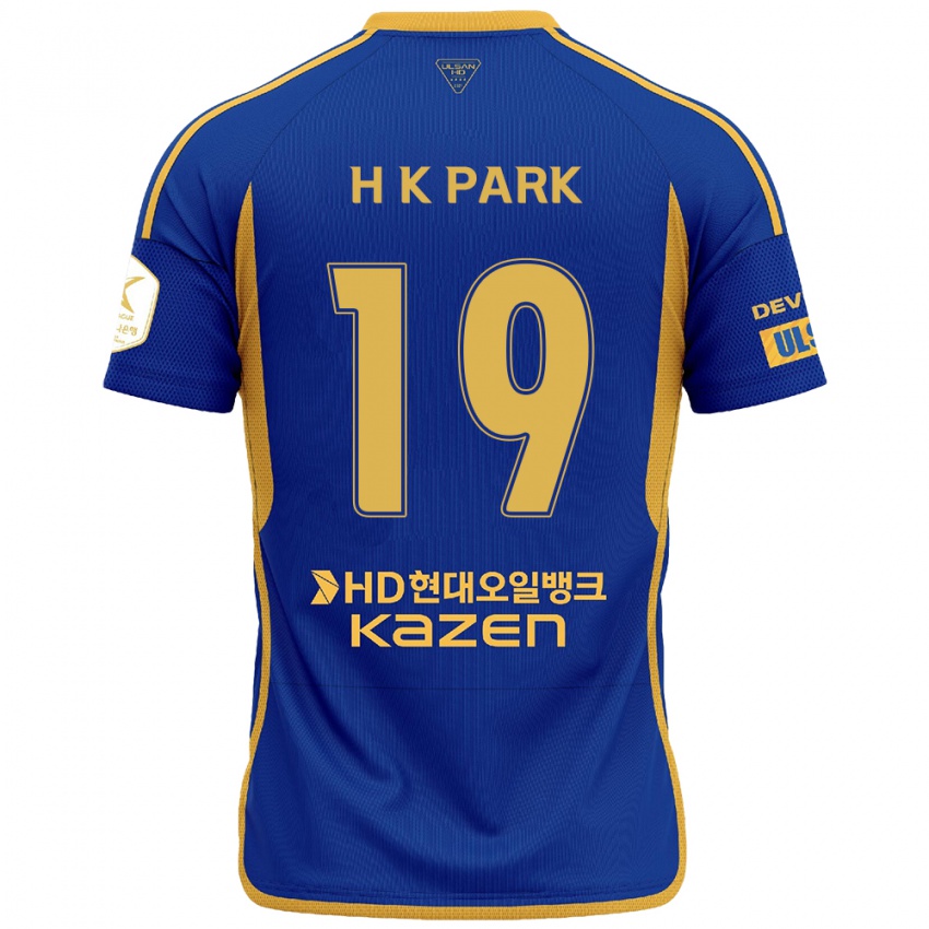 Niño Camiseta Kang-Hyun Park #19 Azul Amarillo 1ª Equipación 2024/25 La Camisa Argentina