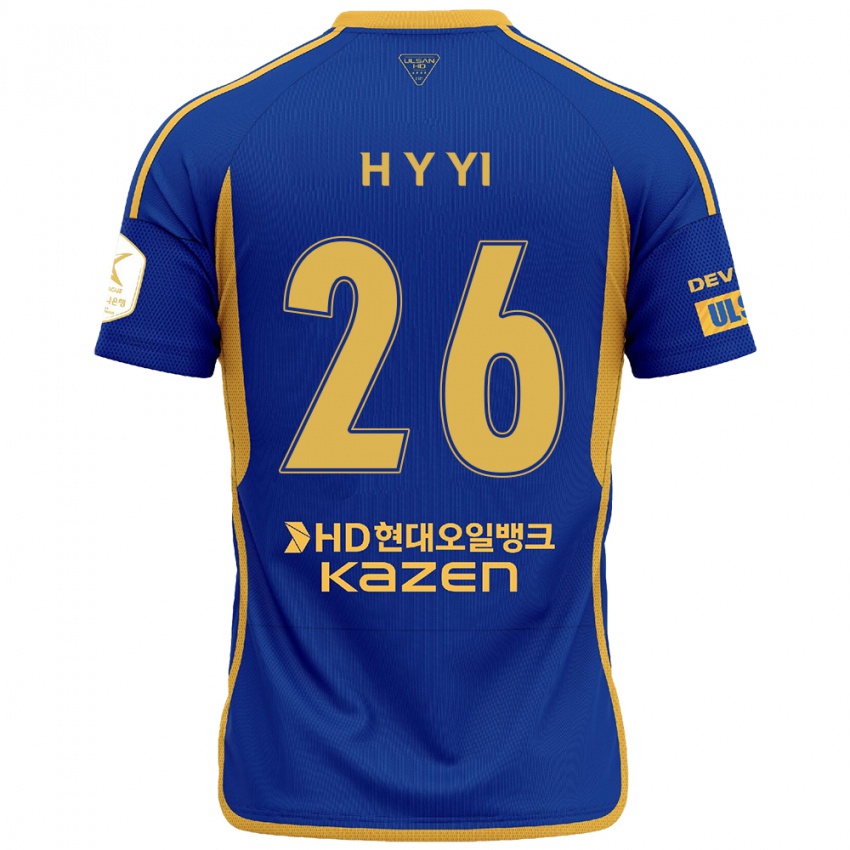 Niño Camiseta Yong-Hyeon Yi #26 Azul Amarillo 1ª Equipación 2024/25 La Camisa Argentina