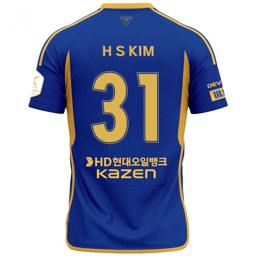 Niño Camiseta Se-Hyoung Kim #31 Azul Amarillo 1ª Equipación 2024/25 La Camisa Argentina