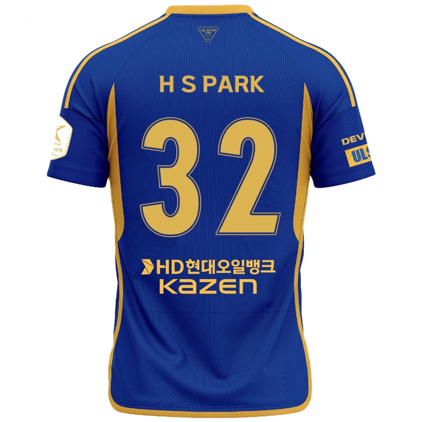 Niño Camiseta Sung-Hyun Park #32 Azul Amarillo 1ª Equipación 2024/25 La Camisa Argentina