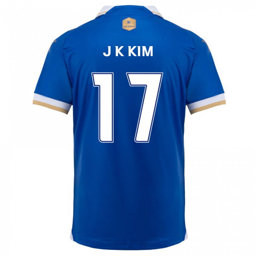 Niño Camiseta Kyeong-Jung Kim #17 Azul Blanco 1ª Equipación 2024/25 La Camisa Argentina