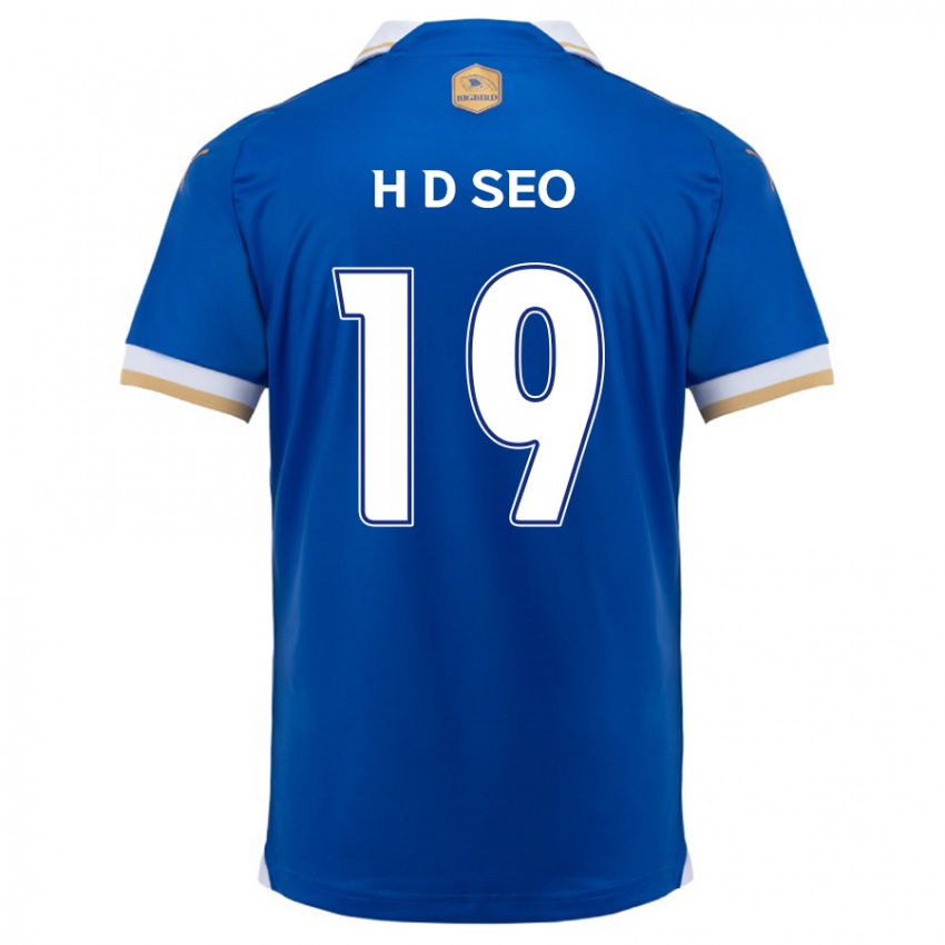 Niño Camiseta Dong-Han Seo #19 Azul Blanco 1ª Equipación 2024/25 La Camisa Argentina