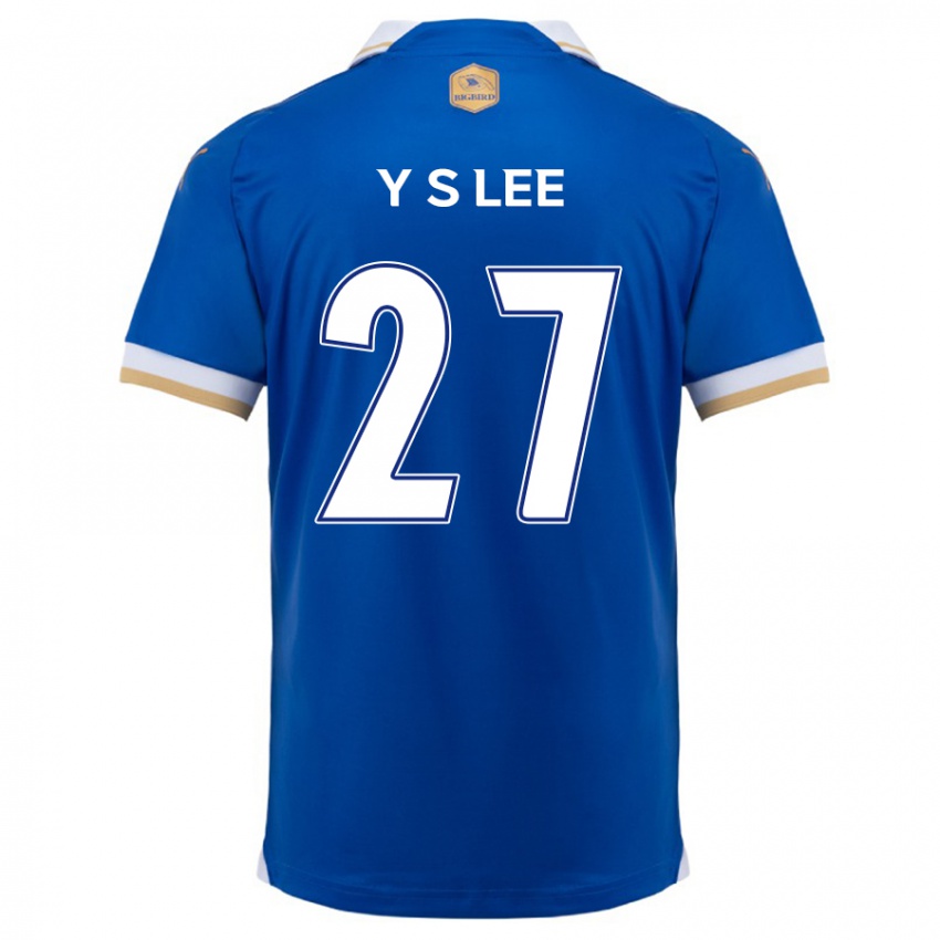 Niño Camiseta Shi-Yeong Lee #27 Azul Blanco 1ª Equipación 2024/25 La Camisa Argentina