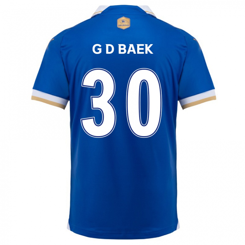 Niño Camiseta Dong-Gyu Baek #30 Azul Blanco 1ª Equipación 2024/25 La Camisa Argentina