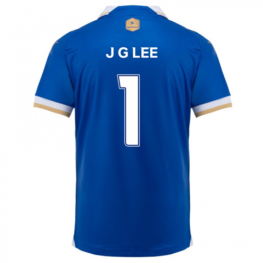 Niño Camiseta Gyeong-Jun Lee #1 Azul Blanco 1ª Equipación 2024/25 La Camisa Argentina