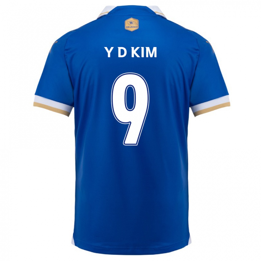 Niño Camiseta Dong-Yeon Kim #9 Azul Blanco 1ª Equipación 2024/25 La Camisa Argentina