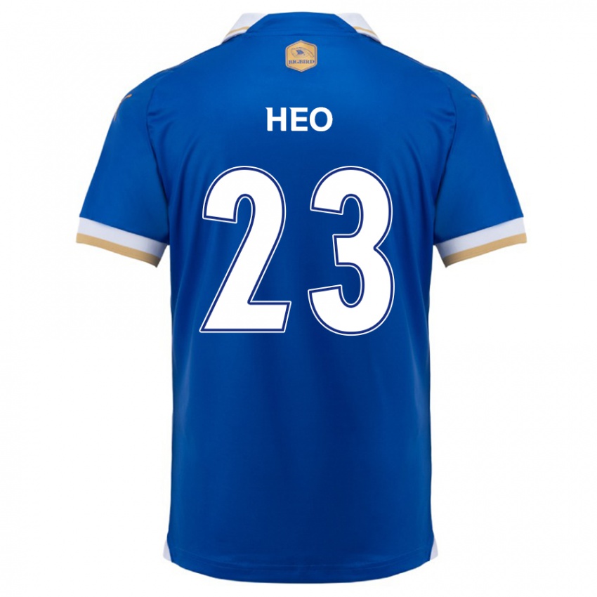 Niño Camiseta Hwan Heo #23 Azul Blanco 1ª Equipación 2024/25 La Camisa Argentina