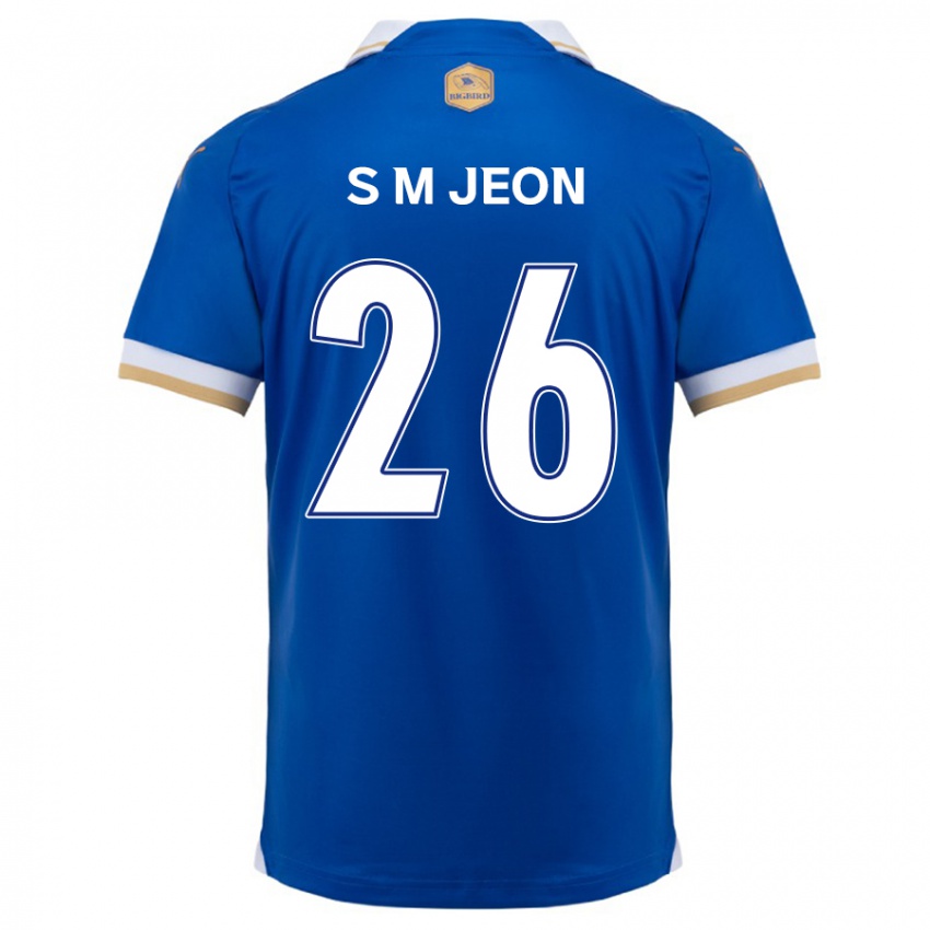 Niño Camiseta Min-Seung Jeon #26 Azul Blanco 1ª Equipación 2024/25 La Camisa Argentina