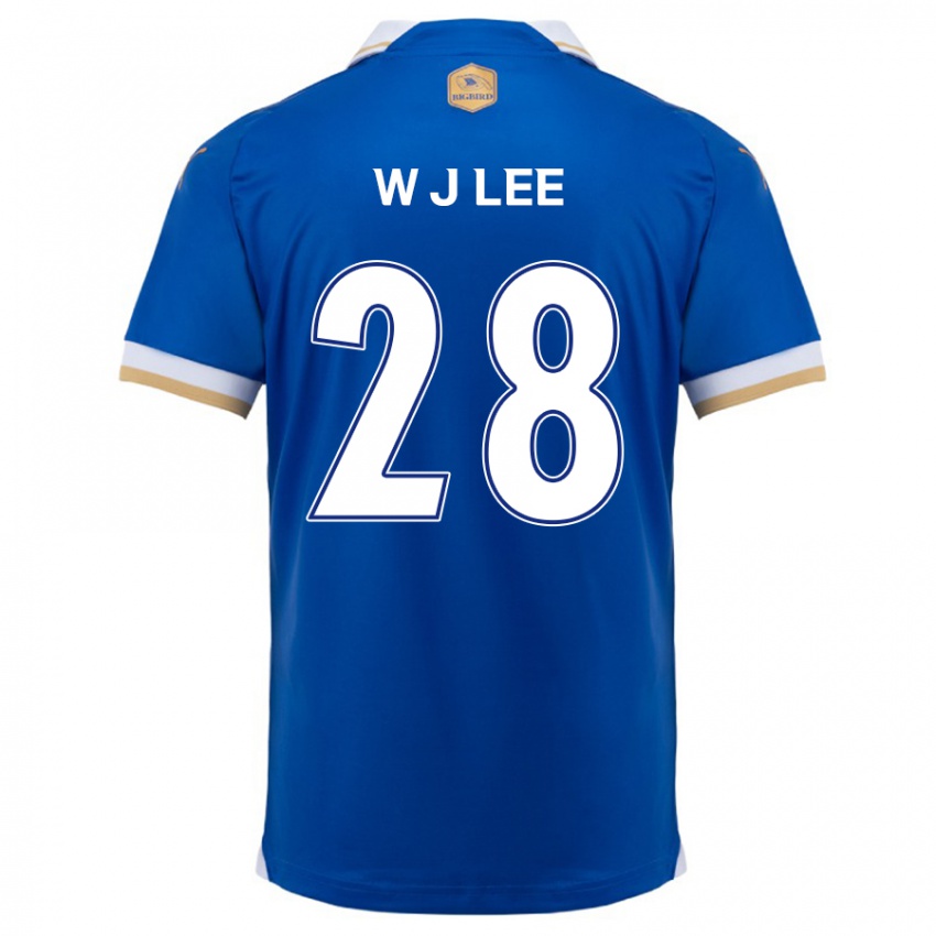 Niño Camiseta Jun-Woo Lee #28 Azul Blanco 1ª Equipación 2024/25 La Camisa Argentina