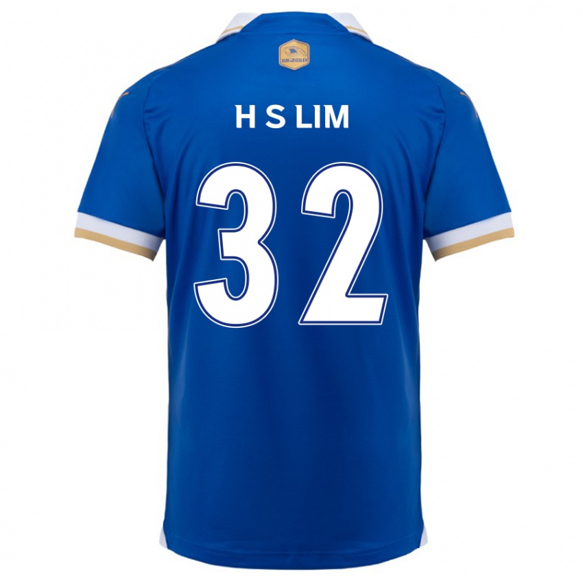 Niño Camiseta Seong-Hyeon Lim #32 Azul Blanco 1ª Equipación 2024/25 La Camisa Argentina