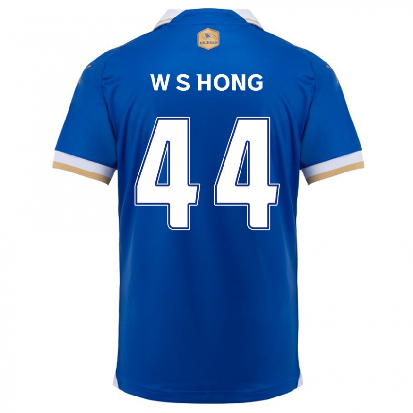 Niño Camiseta Sang-Won Hong #44 Azul Blanco 1ª Equipación 2024/25 La Camisa Argentina