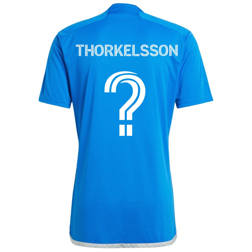 Niño Camiseta Róbert Orri Thorkelsson #0 Azul Blanco 1ª Equipación 2024/25 La Camisa Argentina