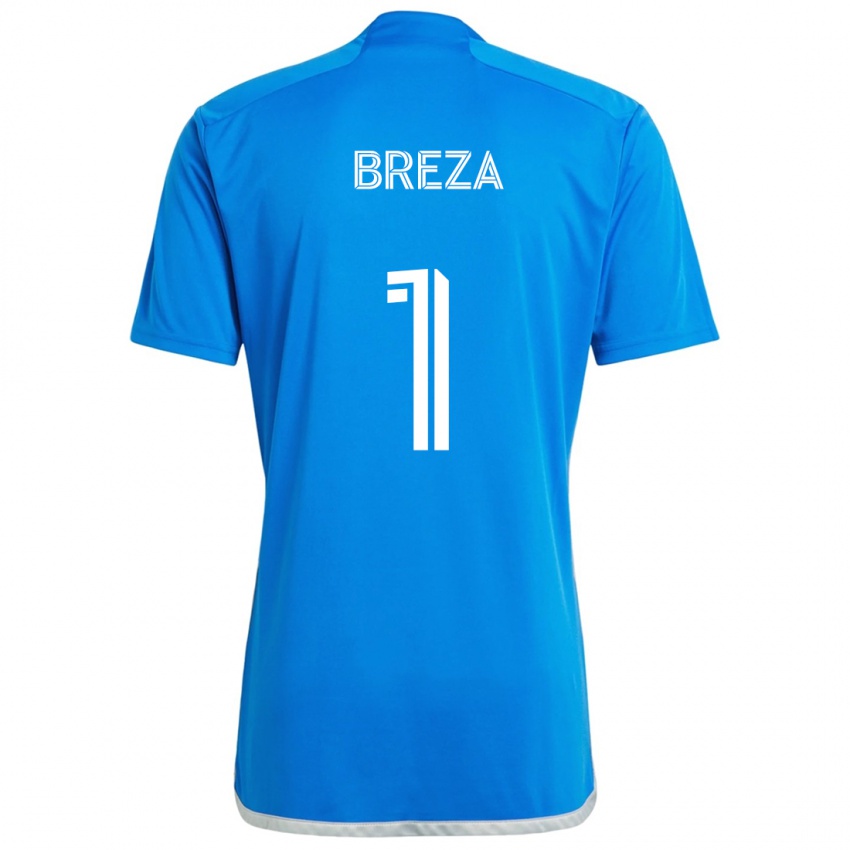 Niño Camiseta Sebastian Breza #1 Azul Blanco 1ª Equipación 2024/25 La Camisa Argentina