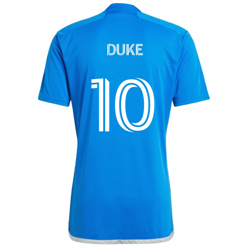 Niño Camiseta Bryce Duke #10 Azul Blanco 1ª Equipación 2024/25 La Camisa Argentina