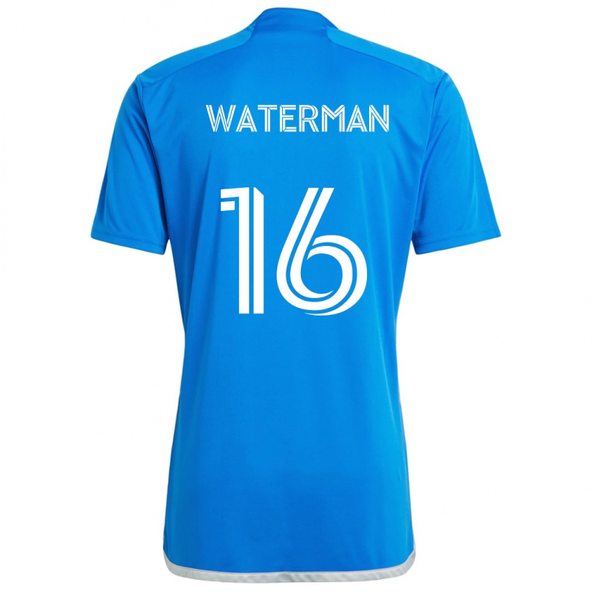 Niño Camiseta Joel Waterman #16 Azul Blanco 1ª Equipación 2024/25 La Camisa Argentina