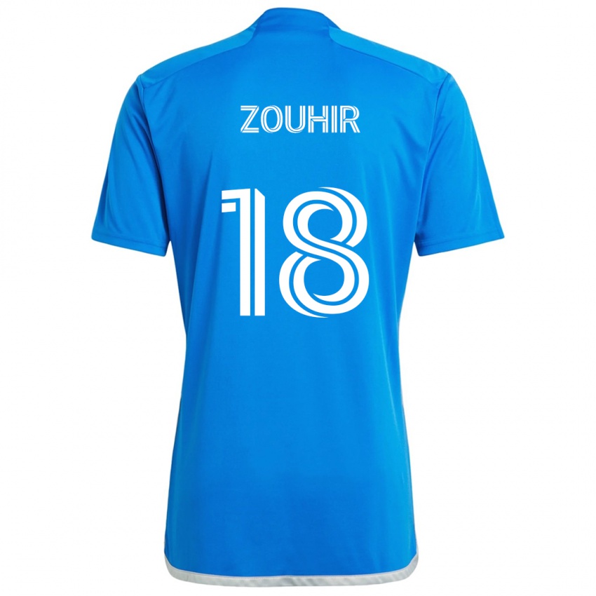 Niño Camiseta Rida Zouhir #18 Azul Blanco 1ª Equipación 2024/25 La Camisa Argentina