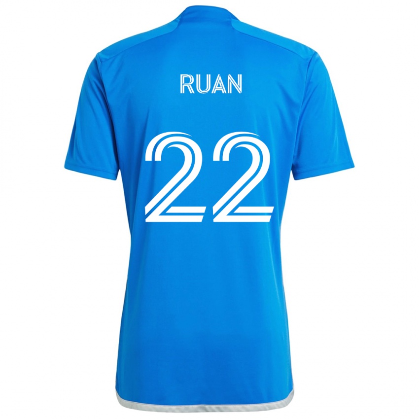 Niño Camiseta Ruan #22 Azul Blanco 1ª Equipación 2024/25 La Camisa Argentina