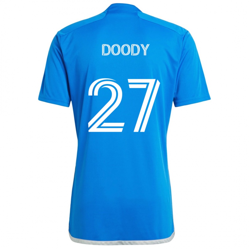 Niño Camiseta Grayson Doody #27 Azul Blanco 1ª Equipación 2024/25 La Camisa Argentina