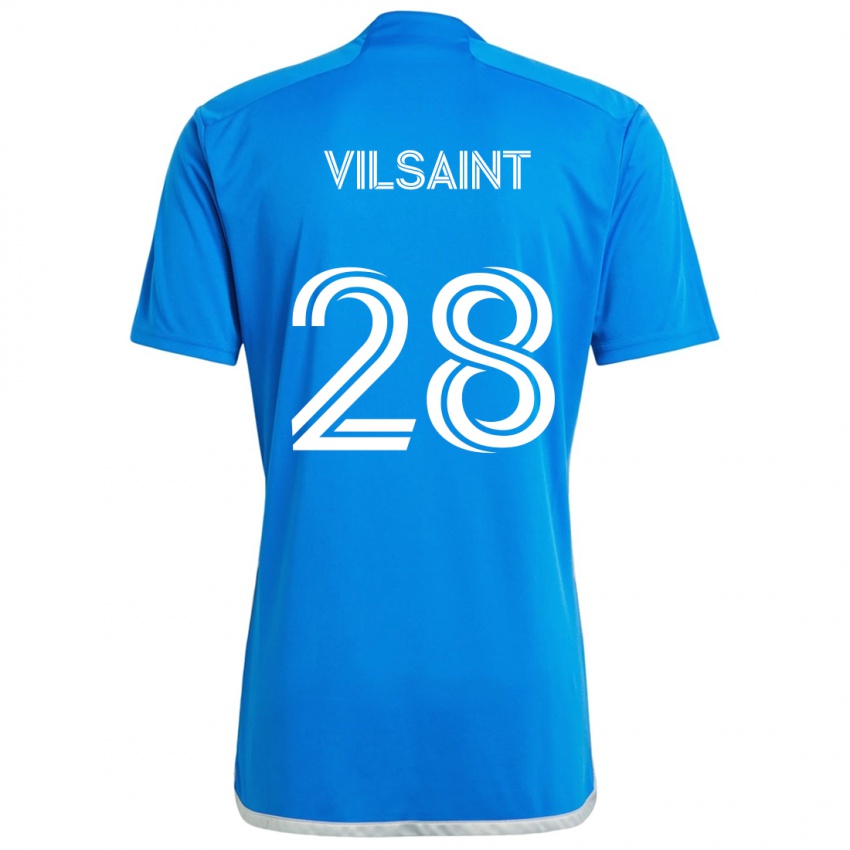 Niño Camiseta Jules-Anthony Vilsaint #28 Azul Blanco 1ª Equipación 2024/25 La Camisa Argentina