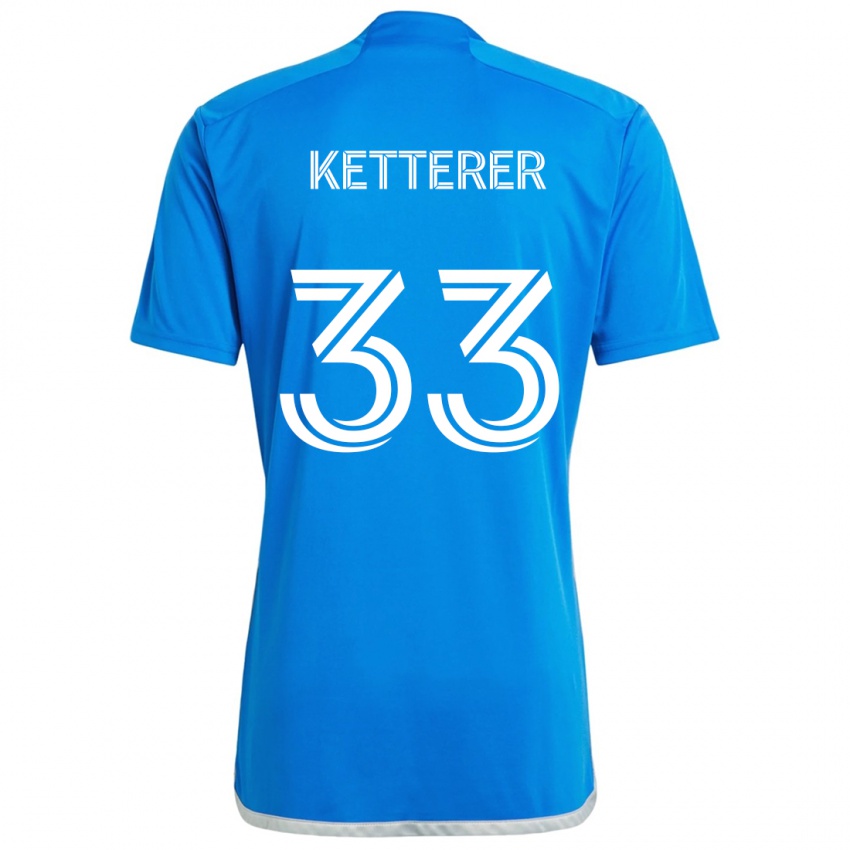 Niño Camiseta Logan Ketterer #33 Azul Blanco 1ª Equipación 2024/25 La Camisa Argentina