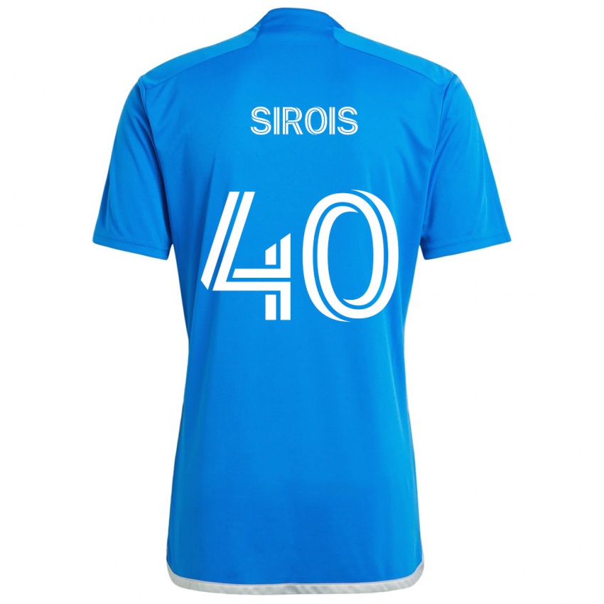 Niño Camiseta Jonathan Sirois #40 Azul Blanco 1ª Equipación 2024/25 La Camisa Argentina