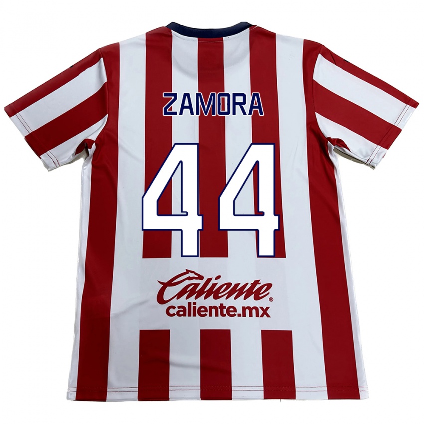 Niño Camiseta Saúl Zamora #44 Rojo Blanco 1ª Equipación 2024/25 La Camisa Argentina