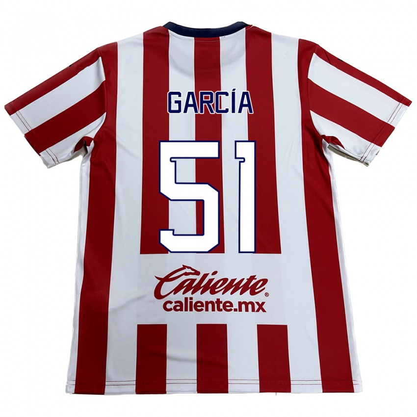 Niño Camiseta Eduardo García #51 Rojo Blanco 1ª Equipación 2024/25 La Camisa Argentina