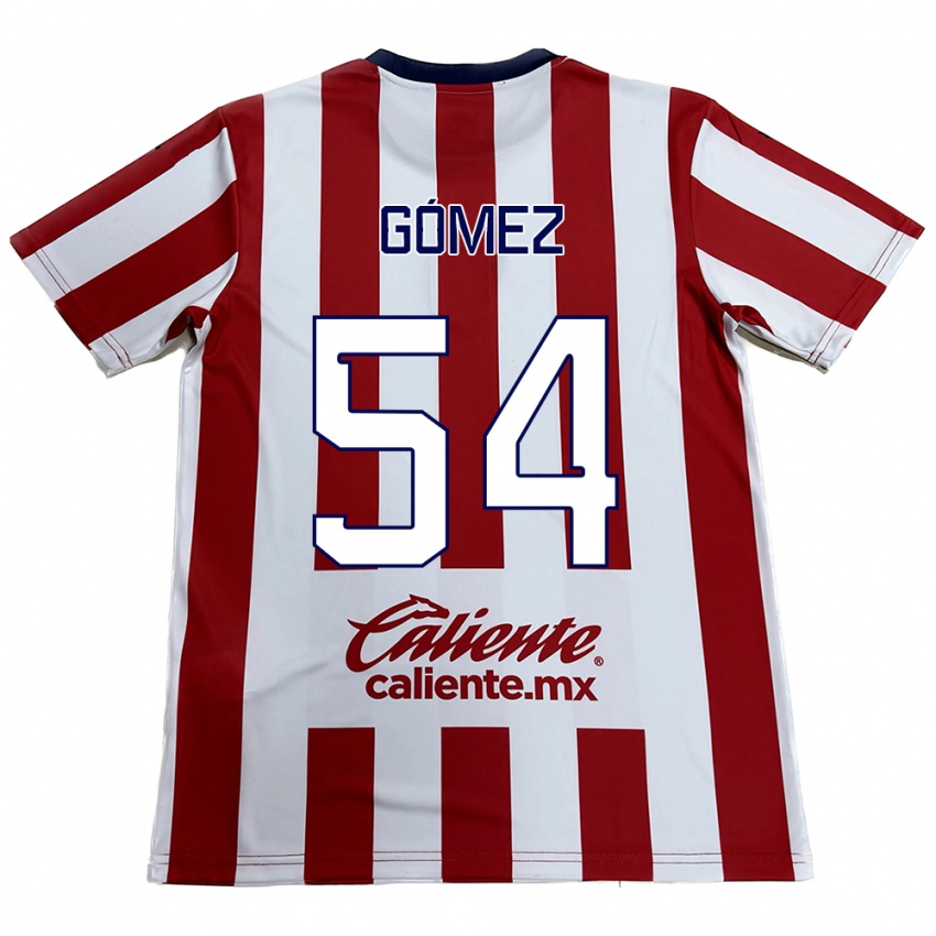 Niño Camiseta Miguel Gómez #54 Rojo Blanco 1ª Equipación 2024/25 La Camisa Argentina