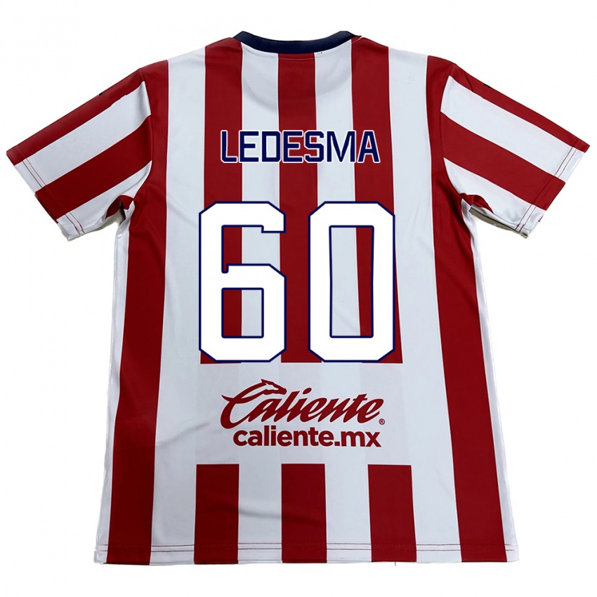 Niño Camiseta Luis Ledesma #60 Rojo Blanco 1ª Equipación 2024/25 La Camisa Argentina