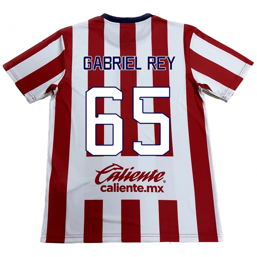 Niño Camiseta Luis Gabriel Rey #65 Rojo Blanco 1ª Equipación 2024/25 La Camisa Argentina