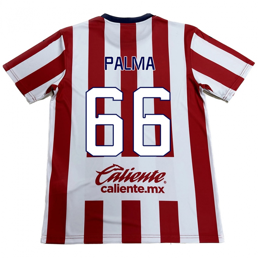 Niño Camiseta Arturo Palma #66 Rojo Blanco 1ª Equipación 2024/25 La Camisa Argentina