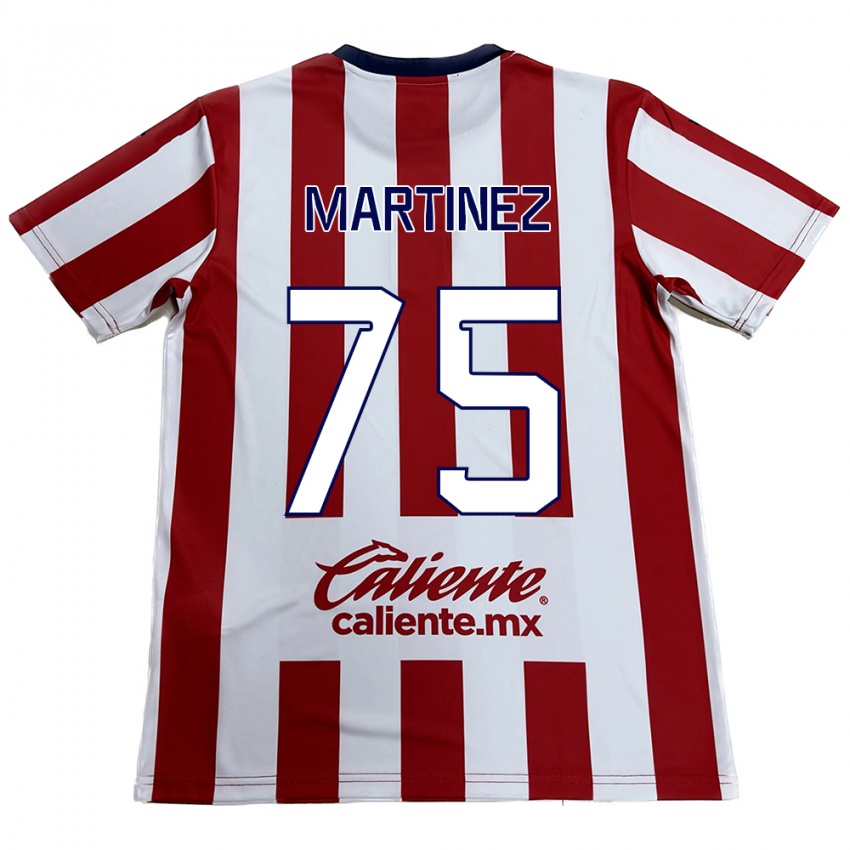 Niño Camiseta Isaac Martínez #75 Rojo Blanco 1ª Equipación 2024/25 La Camisa Argentina