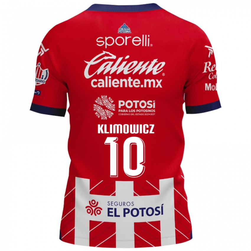 Niño Camiseta Mateo Klimowicz #10 Rojo Blanco 1ª Equipación 2024/25 La Camisa Argentina