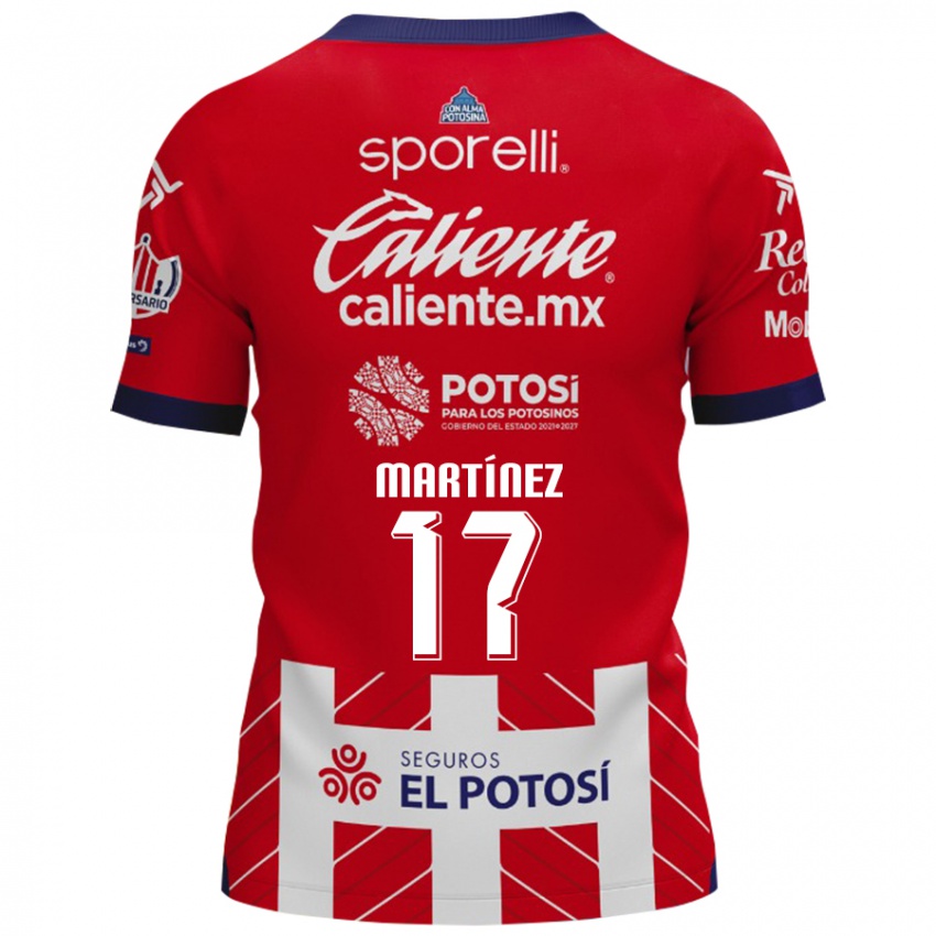 Niño Camiseta Gabriel Martínez #17 Rojo Blanco 1ª Equipación 2024/25 La Camisa Argentina